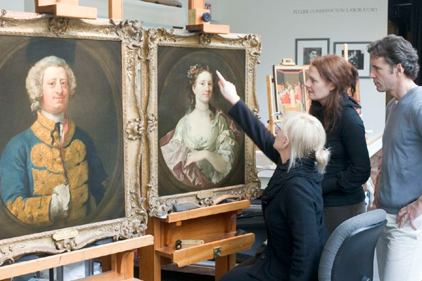 Portraits by William Hogarth in Conservation