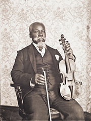 David T. Oswell with his Viola, about 1900